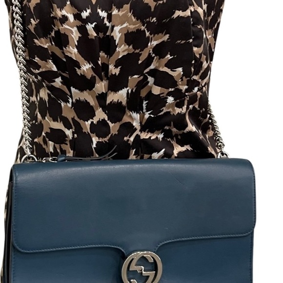 Gucci Teal Dollar Medium Shoulder Bag with interlocking G - Picture 7 of 13